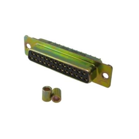 Itt Cannon DSUB 25F PCB STR G50 ZINC DBMM25SM